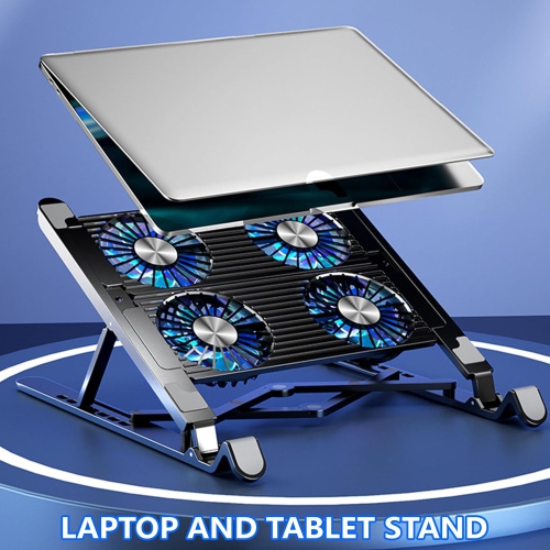 Aluminum Laptop Cooling Pad Laptop Radiator for Laptop Gaming Fan Stabilizing Stand Adjustable Cooling Folding Stand