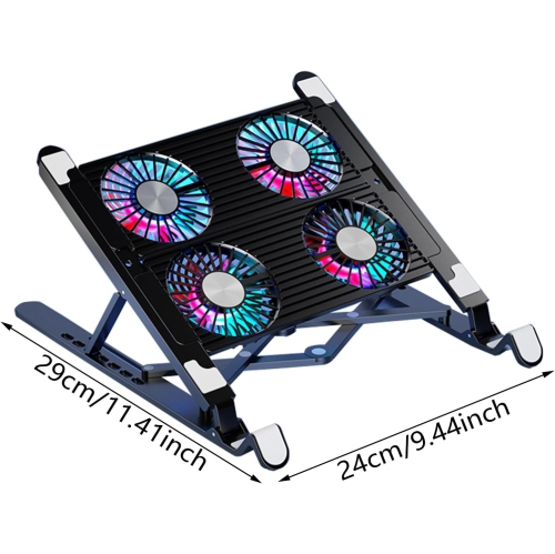 Aluminum Laptop Cooling Pad Laptop Radiator for Laptop Gaming Fan Stabilizing Stand Adjustable Cooling Folding Stand