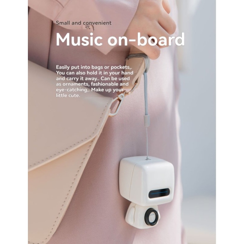Mini Portable Bluetooth Speaker - Long Battery Life, High Volume, Bluetooth 5.0, Hands-Free Calling, Wireless Selfie Remote Control, Stylish Lanyard