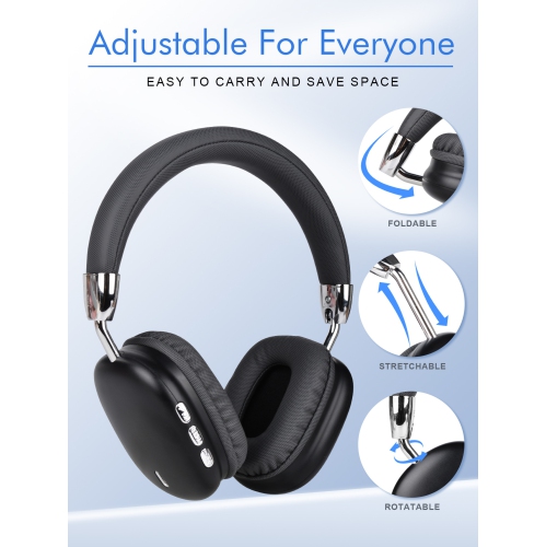 Bluetooth Headset with Full Compatibility, Ultra-Long Battery Life, Low Latency, HD Calling, Wireless Earphones, Audio and Video Synchronization -