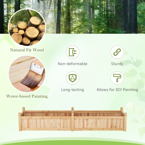 Jardinière divisible avec drainage en coin et doublure pour légumes de culture