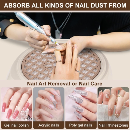 100 W nail duster, 5000 rpm nail art vacuum cleaner, professional home duster for nail studios with filter