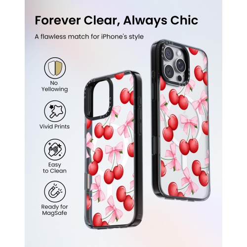 ORNARTO for iPhone 16 Pro Max Case 6.9" with Camera Control, Compatible with MagSafe,Clear Protective Cover with Glossy Pattern|Shockproof Designer
