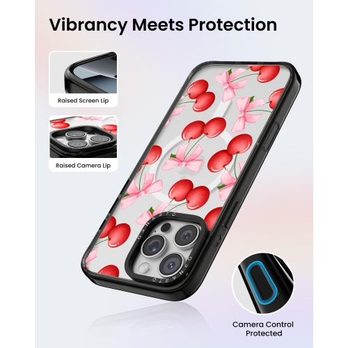ORNARTO for iPhone 16 Pro Max Case 6.9" with Camera Control, Compatible with MagSafe,Clear Protective Cover with Glossy Pattern|Shockproof Designer