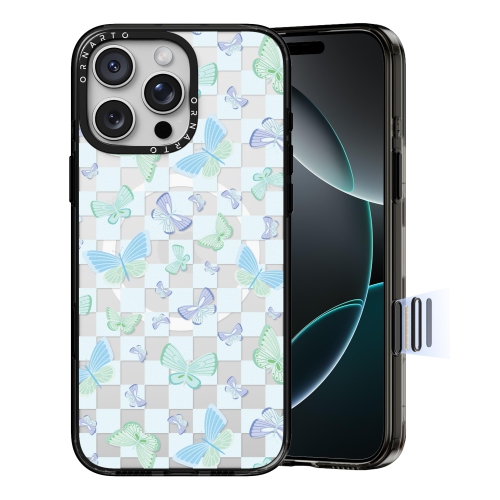 ORNARTO for iPhone 16 Pro Max Case 6.9" with Camera Control, Compatible with MagSafe,Clear Protective Cover with Glossy Pattern|Shockproof Designer
