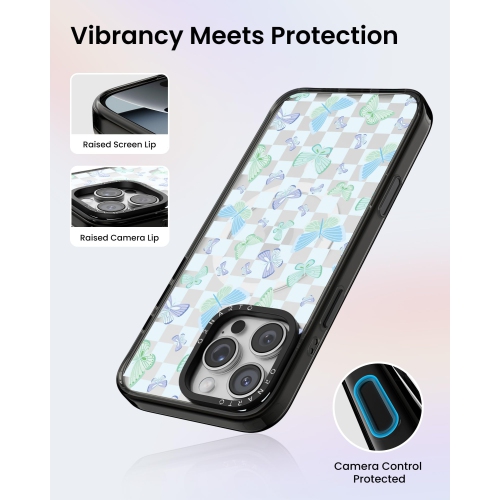 ORNARTO for iPhone 16 Pro Max Case 6.9" with Camera Control, Compatible with MagSafe,Clear Protective Cover with Glossy Pattern|Shockproof Designer