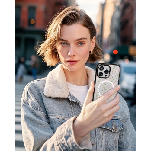 ORNARTO for iPhone 16 Pro Case 6.3" with Camera Control, Compatible with MagSafe,Clear Protective Cover with Glossy Pattern|Shockproof Designer Phone