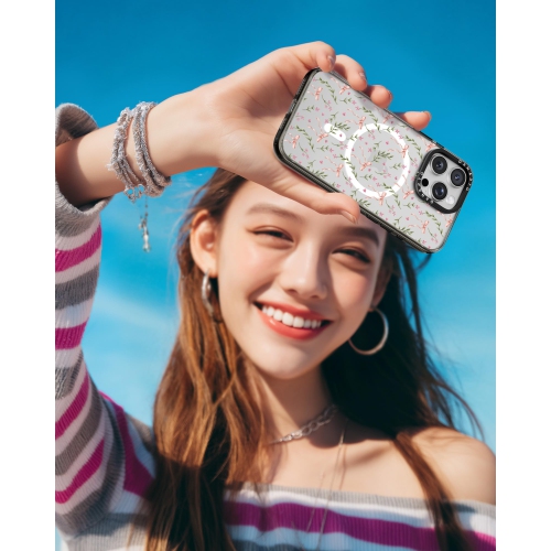 ORNARTO for iPhone 16 Pro Case 6.3" with Camera Control, Compatible with MagSafe,Clear Protective Cover with Glossy Pattern|Shockproof Designer Phone