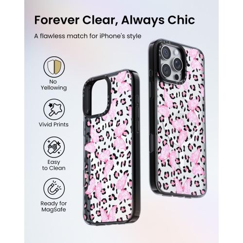 ORNARTO for iPhone 16 Pro Case 6.3" with Camera Control, Compatible with MagSafe,Clear Protective Cover with Glossy Pattern|Shockproof Designer Phone