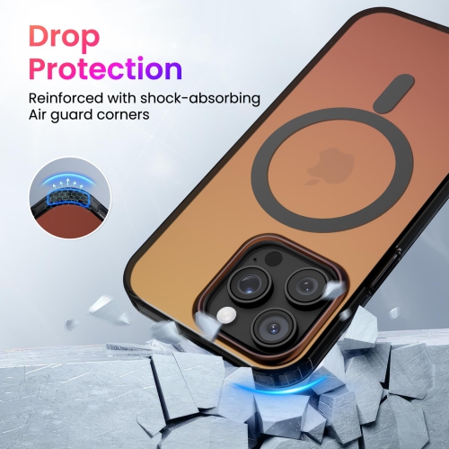 ORNARTO Magnetic Case for iPhone 16 Pro Compatible with MagSafe,Holographic Iridescent Cover,Shockproof Protective Rainbow Phone Case Magnetic for