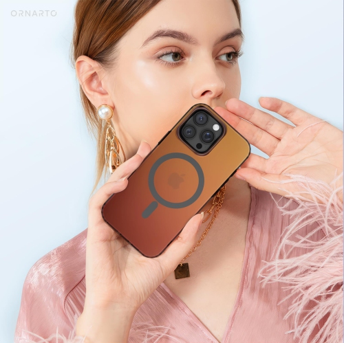 ORNARTO Magnetic Case for iPhone 16 Pro Compatible with MagSafe,Holographic Iridescent Cover,Shockproof Protective Rainbow Phone Case Magnetic for