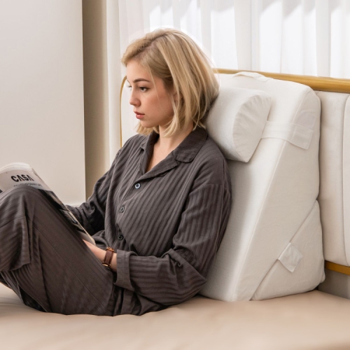 3-Piece Bed Wedge Pillow Set with Soft Air Memory Foam Design