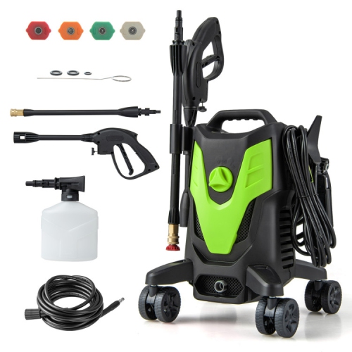 SLICKBLUE  Portable 2400 Psi Electric Pressure Washer With Universal Wheels for Outdoor Cleaning