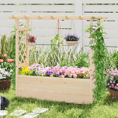 Jardinière en bois avec toit pour planter des jardins surélevés