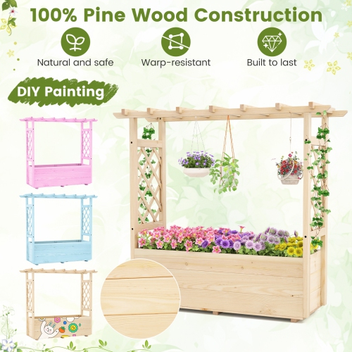 Jardinière en bois avec toit pour planter des jardins surélevés