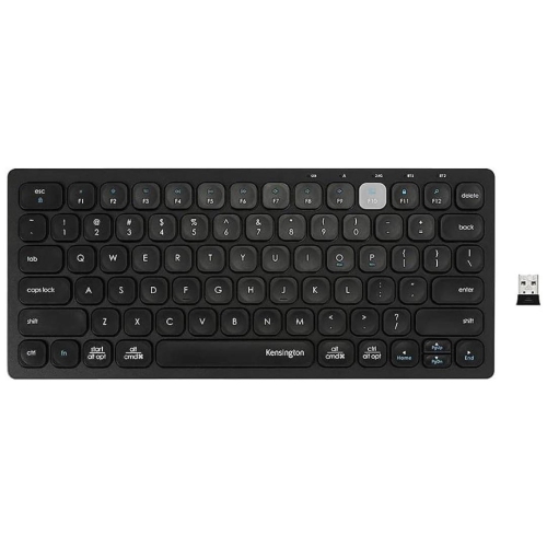 KENSINGTON  Refurbished (Good) Multi-Device Dual Bluetooth Wireless Compact Keyboard With Easy-Switch for Up to 3 Devices - K75504Es In Black
