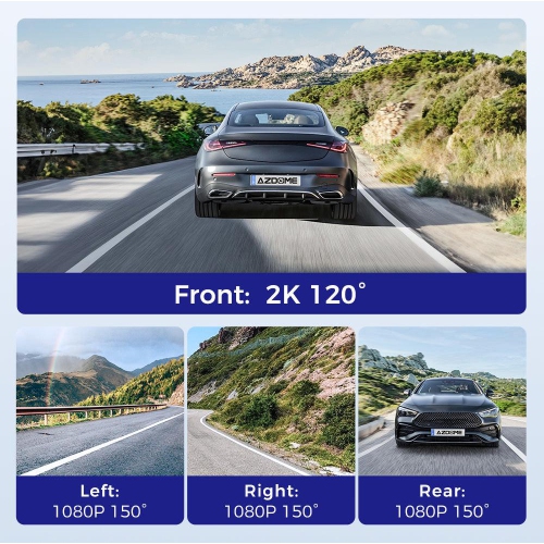 AZDOME M660 4CH 360° Dash Cam 5G WiFi GPS 2K/1080P 24H Parking Mode 128GB eMMC Built in Memory