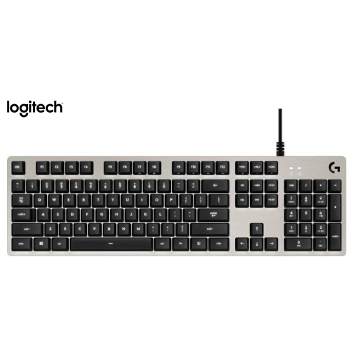 Remis à neuf - Clavier de jeu mécanique G413 de Logitech, commutateurs Romer-G - Avec fil - Argenté (920-008348)