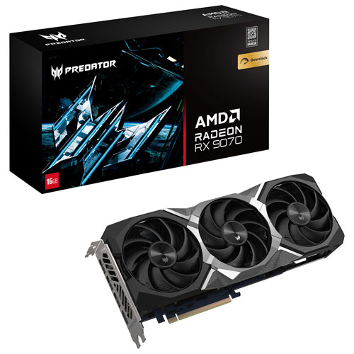 Carte graphique Predator Radeon RX 9070 OC 16 Go GDDR6 d'Acer