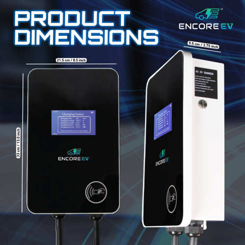 Chargeur de véhicule électrique Encore EV 42&nbsp;A, chargeur pour véhicule électrique Cobalt 240&nbsp;V de niveau 2 avec grand écran LCD, prise