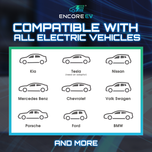 Chargeur de véhicule électrique Encore EV 42&nbsp;A, chargeur pour véhicule électrique Cobalt 240&nbsp;V de niveau 2 avec grand écran LCD, prise