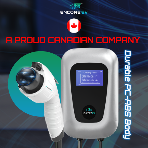 Encore EV 48A Electric Vehicle Charger, Silvi 240V Level 2 EV Charger with Large LCD Screen, WiFi App Control ETL Certified Hardwired, Indoor/Outdoor