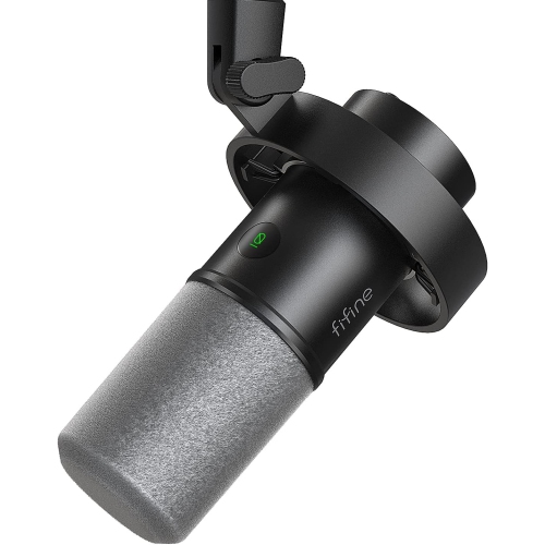 Fifine XLR/USB Podcast Microphone, PC Recording Dynamic Mic for Streaming, Studio, Vocal, Voice-Over, Instruments, Metal Cardioid Mic with