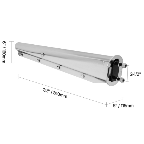 VEVOR 1 Pair Chrome Straight Spring Loaded Mud Flap Hangers, 2-1/2" Bolt Spacing Mudflap Hangers, Heavy Duty Semi Truck Mud Flap Hanger Set with