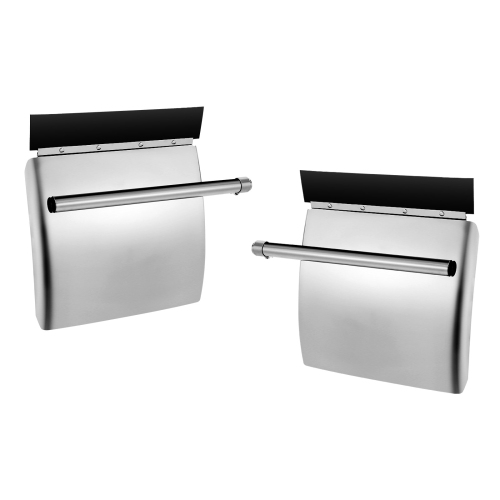 VEVOR 1 Pair Stainless Steel Quarter Fenders for Semi Trucks, 24" x 24" Semi Truck Fenders with Tube Bracket, Right & Left Quarter Fender Set, Fit