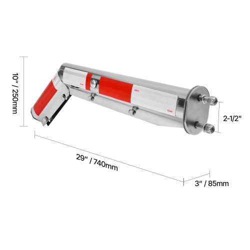 VEVOR 1 Pair Stainless Steel Angled Spring Loaded Mud Flap Hangers, 2-1/2" Bolt Spacing Mudflap Hangers, Heavy Duty Semi Truck Mud Flap Hanger Set