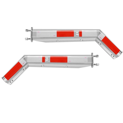 VEVOR 1 Pair Stainless Steel Angled Spring Loaded Mud Flap Hangers, 2-1/2" Bolt Spacing Mudflap Hangers, Heavy Duty Semi Truck Mud Flap Hanger Set