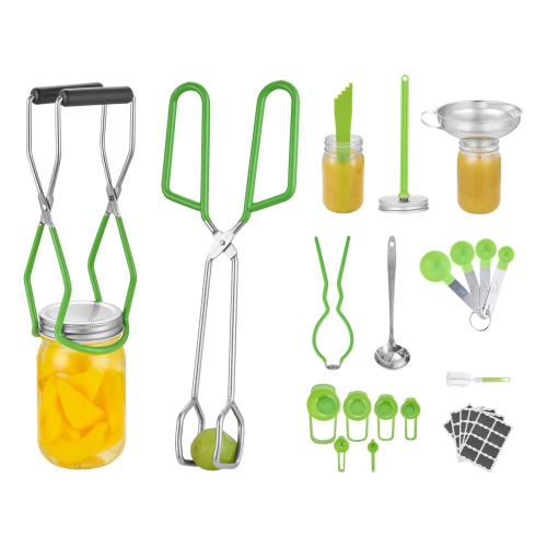 VEVOR 9 Pieces Canning Supplies Starter Kit, Stainless Steel Water Bath Canning Kit for Beginners, Canning Tools Set: Ladle, Measuring Spoon & Cup,