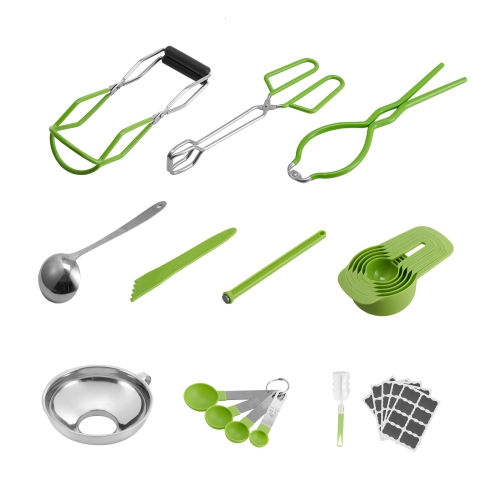 VEVOR 9 Pieces Canning Supplies Starter Kit, Stainless Steel Water Bath Canning Kit for Beginners, Canning Tools Set: Ladle, Measuring Spoon & Cup,