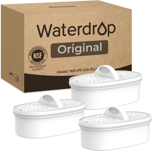 Filtres de rechange certifiés NSF WD-PF-01&nbsp;A Plus d'Waterdrop pour pichet à gouttes d'eau et système de filtration du distributeur