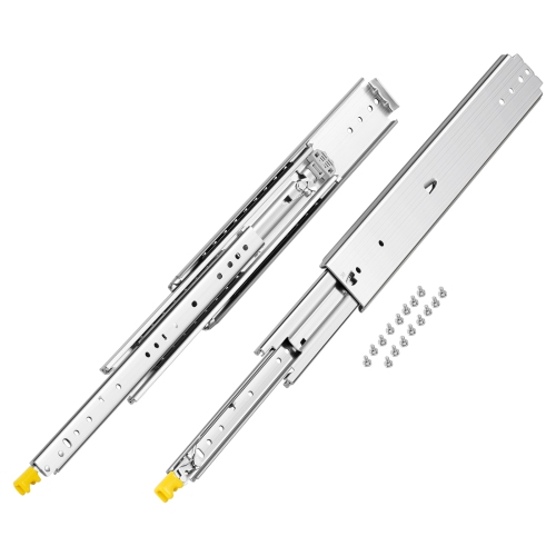 VEVOR 1 Pair Full Extension Drawer Slides 18 20 22 28 30 32 36 38 40 44 48 52 56 60 in, 500 lbs Load Capacity Locking Drawer Slides, with Lock Side