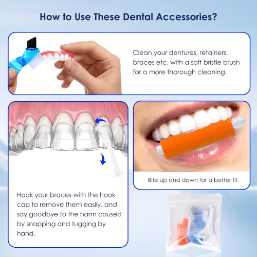 Ultrasonic Cleaner for Dentures, Invisalign, Mouth Guard, Aligner, Whitening Trays, 43kHz 180ML Portable