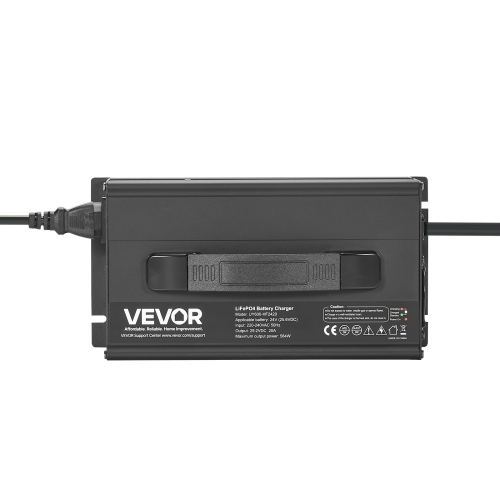 VEVOR 24V 20A Lithium Battery Charger, 29.2V, AC-DC LiFePO4 Smart Charger, with Anderson Connector,LED Indicator,0V Activation,for Lithium LiFePO4