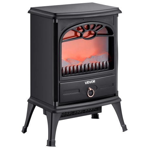 VEVOR 22.8inch Freestanding Fireplaces, 1500W 5120BTU Portable Electric Fireplace Stove Heater, with Overheating Protection,Realistic Flames,for
