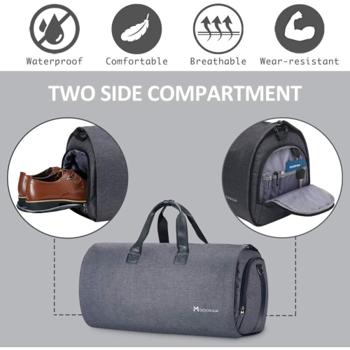 Meidale – Sac à vêtements convertible avec bandoulière | Sac de sport de cabine pour hommes, femmes - Sacs de voyage 2 en 1 pour valise suspendue –