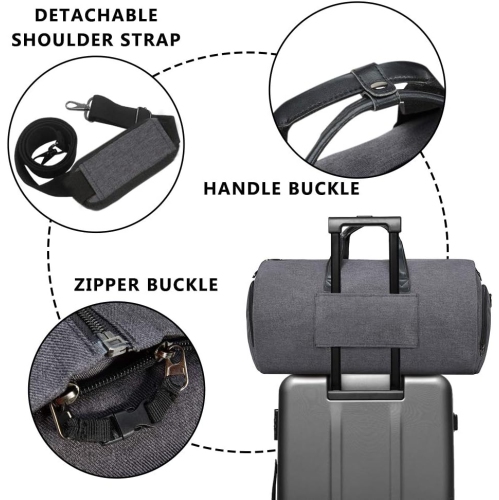 Meidale – Sac à vêtements convertible avec bandoulière | Sac de sport de cabine pour hommes, femmes - Sacs de voyage 2 en 1 pour valise suspendue –