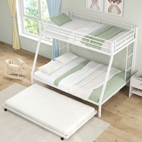 Space-Saving Bunk Bed with Trundle Bed for Extra Sleeping Space
