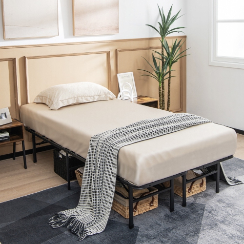 Metal Folding Platform Bed Frame for Indoor Use by Kids and Adults