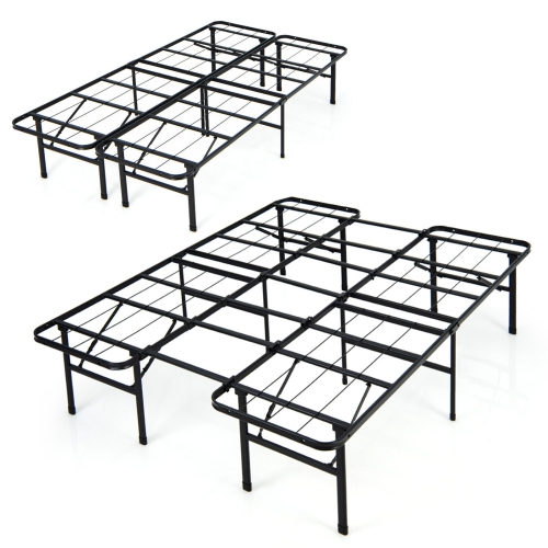 Metal Folding Platform Bed Frame for Indoor Use by Kids and Adults