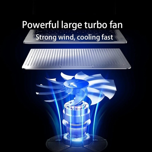 Gaming Laptop Cooler Silent Fan for Laptop Cooling Pad, Two USB Ports, Portable Adjustable Laptop Stand A18 White