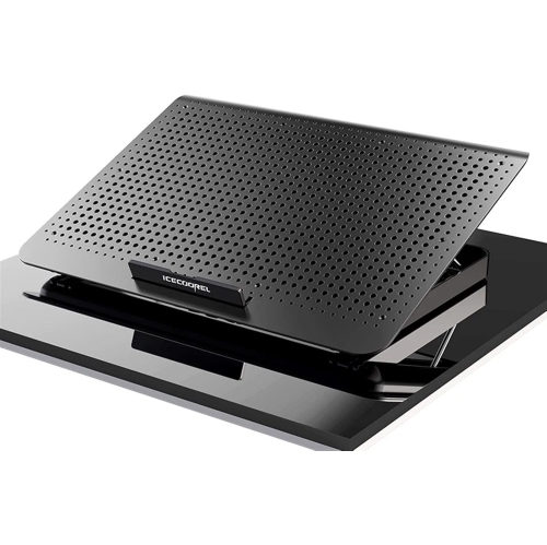 Gaming Laptop Cooler Silent Fan for Laptop Cooling Pad, Two USB Ports, Portable Adjustable Laptop Stand A18 Black