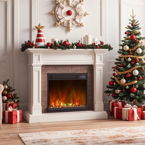 Foyer encastrable électrique 1500 W avec télécommande pour le chauffage de la maison