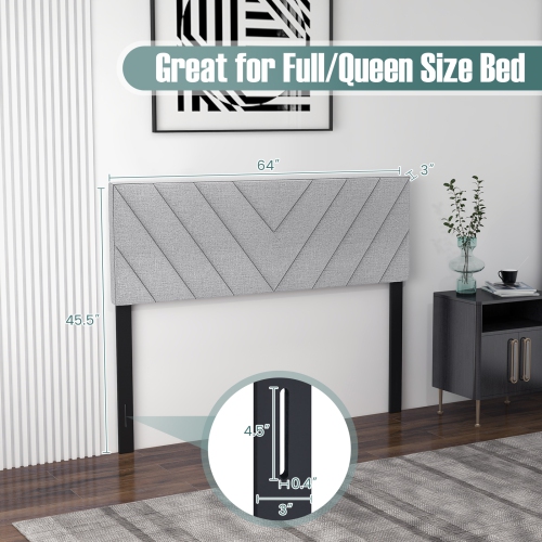 Tête de lit recouverte de lin pour cadres de lit au style moderne