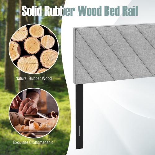 Tête de lit recouverte de lin pour cadres de lit au style moderne