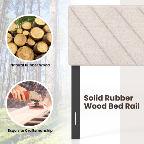 Tête de lit recouverte de lin pour cadres de lit au style moderne