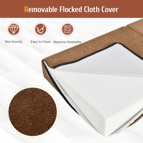 Chaise pliante à trois plis qui se transforme en lit dormant confortable